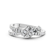 Interlocking Knot Diamond Ring